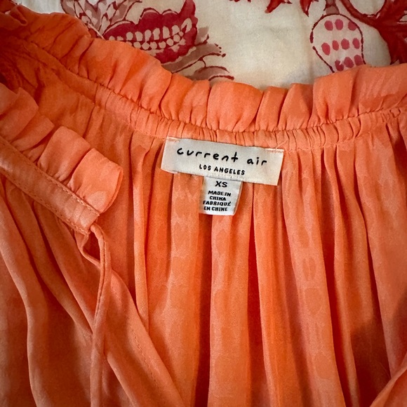 Cara Sleeveless Pleated Mini Dress - Orange Coral - Picture 4 of 5